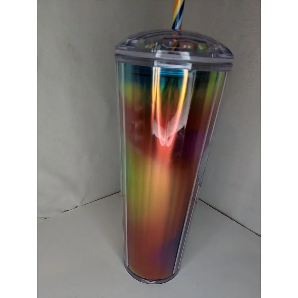 Limited Edition 2021 Pride Rainbow Starbucks 24oz‎ Cup With Straw